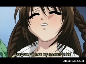 Anime school babe in ropes fucks her teacher