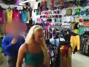 Horny mall officer fucks Bonnie Grey and Maya Bijou