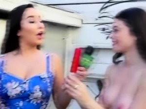 Wild Girls Flashing Tits For Cash In A Public Stunt