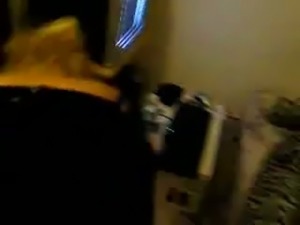 Blonde woman sucking massive cock balls deep in POV clip