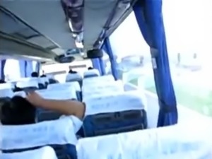 Couple sex in the bus