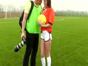 Teen blindfolded for crony Dutch football player plumbed by photograph