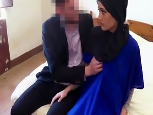 Curvy Arab vixen gets pussy nailed hard and boobs squeezed