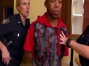 Milf cock Black Male squatting in home gets our milf officers squattin
