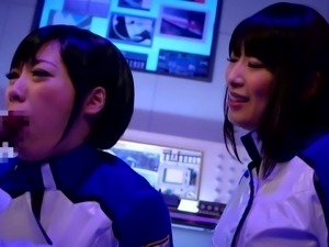 These cosplay cuties want to share a huge cock. The Japanese babes enter the...