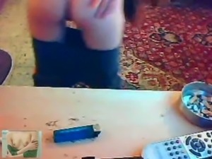 Kinky and spoiled teen gal exposes her fuck holes on camera