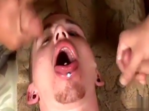 Male nude model cumshot gay Tyler Blue frosted in Goo