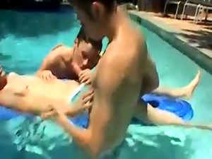 Gay sex with small young boy Ayden  Kayden & Shane - Pooltime Threeway