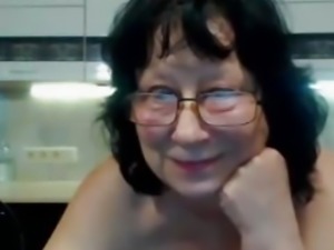 Granny masturbating glasses webcam
