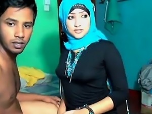 Sexy horny Muslim girl taboo sex on webcam