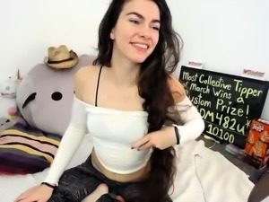 Horny amateur latina teen girl fucked on live webcam