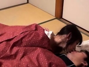 Exciting Japanese girl with perky boobs fucks a hard shaft