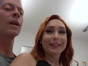 Bright buxom Russian redhead Mia Cruise is made for hard analfuck