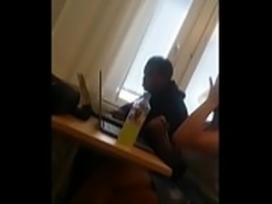 Spying on busty classmate with tight shirt in class part 3
