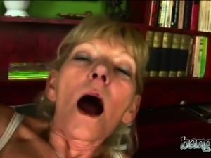 Hairy granny gets down for a dirty fucking