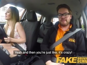 Fake Driving School Carmel Anderson ends lesson