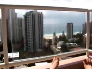 veronica balcony handjob