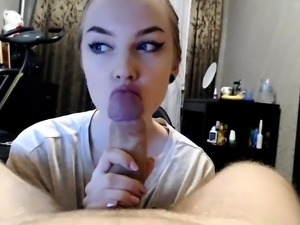 Busty babes pov give blowjob and titjob