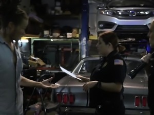 Milf cops suck on chop shop owners big cock