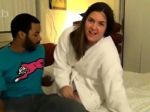 Curvy brunette teen surrenders her pussy to a big black dick