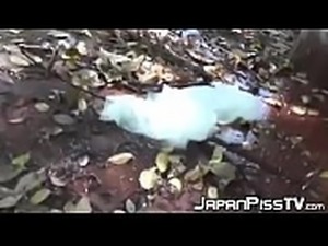 Japanese babes had to pee so bad that they did it in public