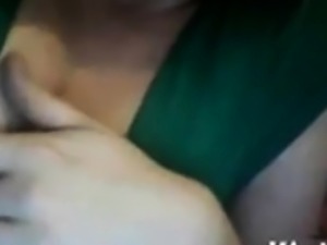 UK girl quick boob flash on webcam