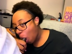 HD Ebony Nerd BJ