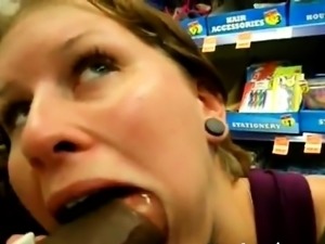 exciting, blowjob in supermarket