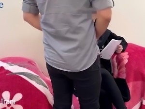 Iranian girl sucks his dick and gets fucked in her hijab