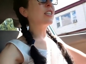 Public Masturbation: Inserting a Tampon While Driving