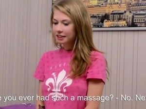 Fit blonde babe hardcore sex facial cumshot