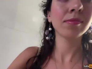 Slim Brunette Katty West Goes On a Tour With the Cum-covered Face After Hot...
