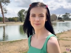 Skinny cutie will work all parts of her body! -Bella Nova